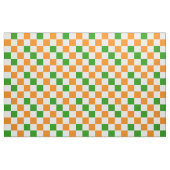 Orange White Green Checkered Pattern Design  ファブリック (ファットクウォーター)