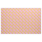 Orange White Pink Checkered Pattern Design  ファブリック (ヤード)