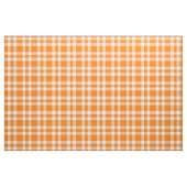 Orange White Plaid Pattern ファブリック (ヤード)