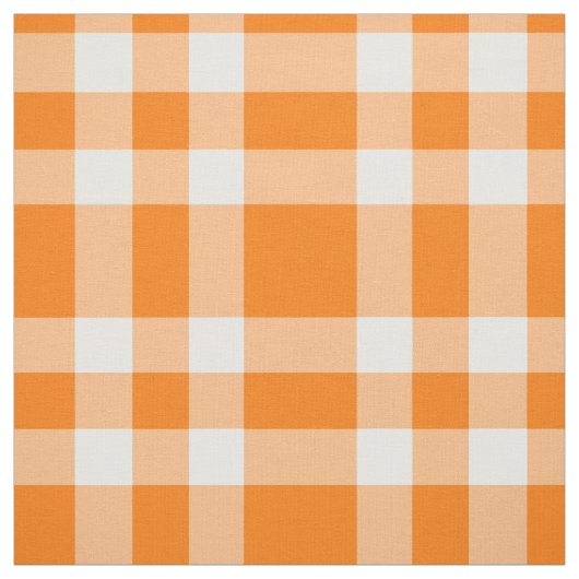 Orange White Plaid Pattern ファブリック (見本)