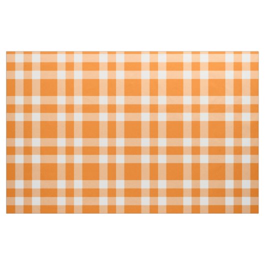 Orange White Plaid Pattern ファブリック (ファットクウォーター)