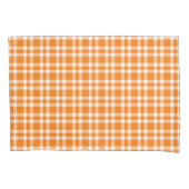 Orange White Plaid Pattern 枕カバー (正面左)