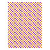Orange White Purple Checkered Pattern Design  テーブルクロス (正面)
