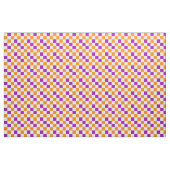 Orange White Purple Checkered Pattern Design  ファブリック (ヤード)