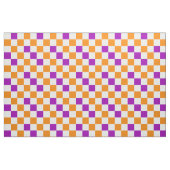 Orange White Purple Checkered Pattern Design  ファブリック (ファットクウォーター)