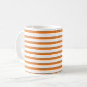 orange & white stripes コーヒーマグカップ (正面左)