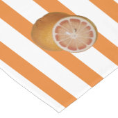orange & white stripes fruits citrus ショートテーブルランナー (コーナー)
