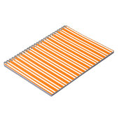 Orange White Stripes Pattern ノートブック (左側)