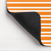 Orange White Stripes Pattern マウスパッド (コーナー)