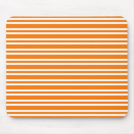 Orange White Stripes Pattern マウスパッド (正面)