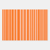 Orange & White Stylish & Fun Stripes & Polka Dots ラッピングペーパーシート (正面3)