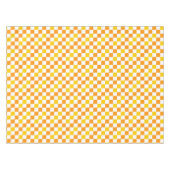 Orange White Yellow Checkered Pattern Design  テーブルクロス (正面(横))