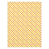 Orange White Yellow Checkered Pattern Design  テーブルクロス (正面)