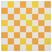 Orange White Yellow Checkered Pattern Design  ファブリック (見本)