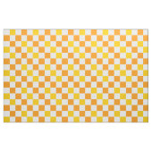 Orange White Yellow Checkered Pattern Design  ファブリック (ファットクウォーター)
