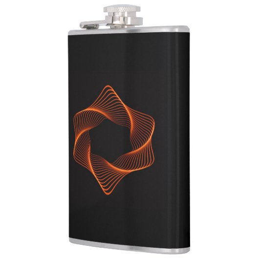 Orange Wire Frame Torus Object フラスク (左)