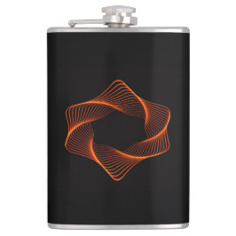 Orange Wire Frame Torus Object フラスク