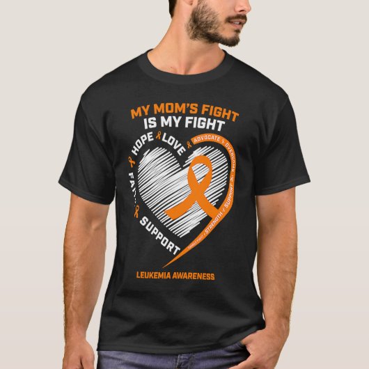 Orange Women Men  Leukemia Awareness  Mom Leukemia Tシャツ (正面)