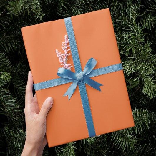 Orange wrapping paper, birthday gift wrapping ラッピングペーパー