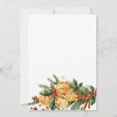 Orange Wreath Citrus Christmas winter wedding 招待状 (裏面)