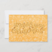 Orange Xmas Pattern Christmas Ticket Gift Voucher (裏面)