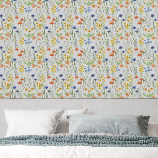 Orange Yellow Blue Watercolor Wildflower 壁紙 (クリエイターアップロード済み)