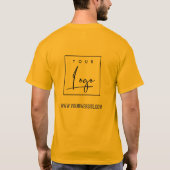 Orange Yellow Businessロゴ名のWebサイトの追加 Tシャツ (裏面)