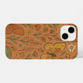 Orange Yellow Floral Phone Case Bright Trendy  iPhoneケース (裏面横)