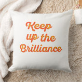 Orange Yellow Font Design with Motivating Message クッション (ブランケット)