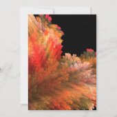 Orange Yellow Fractal Art Notecard Blank Inside サンキューカード (正面)