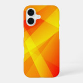 Orange Yellow Geometric Abstract iPhone 16ケース (裏面)