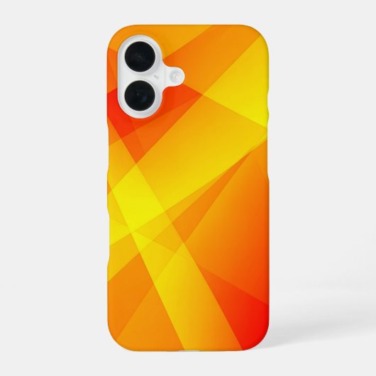 Orange Yellow Geometric Abstract iPhone 16ケース (裏面)