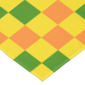 Orange Yellow Green Checkered Pattern Design  テーブルクロス (アングル)