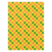 Orange Yellow Green Checkered Pattern Design  テーブルクロス (正面)