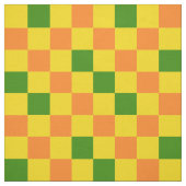 Orange Yellow Green Checkered Pattern Design  ファブリック (見本)