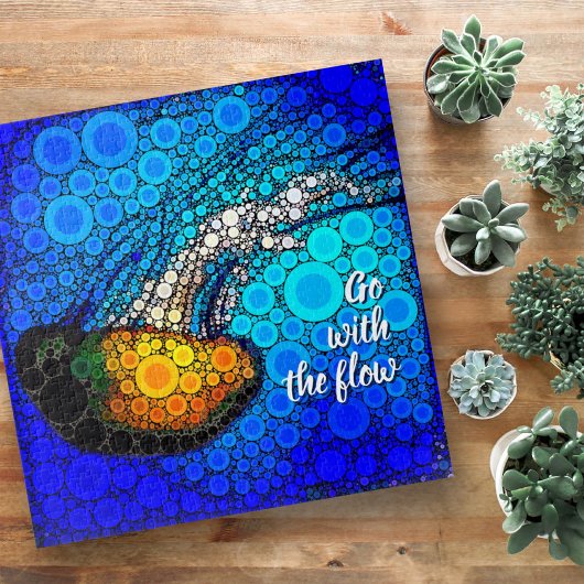 Orange Yellow Jellyfish in Ocean, Go with the Flow ジグソーパズル