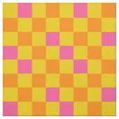 Orange Yellow Pink Checkered Pattern Design  ファブリック (見本)