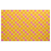 Orange Yellow Pink Checkered Pattern Design  ファブリック (ファットクウォーター)