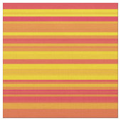 Orange Yellow Red Stripes ファブリック (クローズアップ)