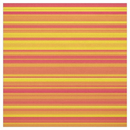 Orange Yellow Red Stripes ファブリック (見本)