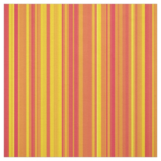 Orange Yellow Red Stripes ファブリック (見本)