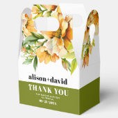 Orange yellow rhododendron flowers fall wedding フェイバーボックス (オープン)