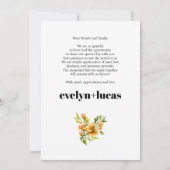 Orange yellow rhododendron flowers photo wedding サンキューカード (裏面)