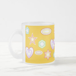 Orange-Yellow Shapes mug フロストグラスマグカップ