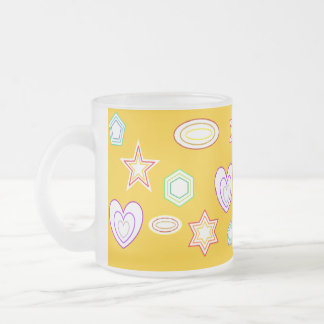 Orange-Yellow Shapes mug フロストグラスマグカップ