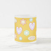 Orange-Yellow Shapes mug フロストグラスマグカップ (中央)