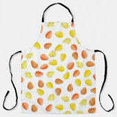ORANGE & YELLOW SPECKLED WATERCOLOR EASTER EGGS エプロン (正面)