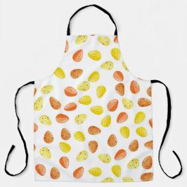 ORANGE & YELLOW SPECKLED WATERCOLOR EASTER EGGS エプロン