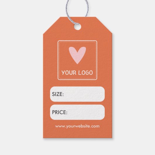 Orange Your Squareロゴソーシャルメディア価格ラベル ギフトタグ (正面)