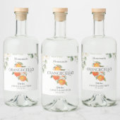 Orangecello Label Citrus Orange Wedding Favor リキュールボトルラベル (ボトル)